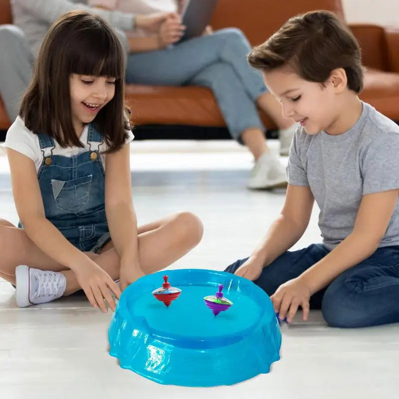 Brinquedo  interativo giroscópio de bandeja redonda para jogos de competição entre crianças - Gire, compita e divirta-se!