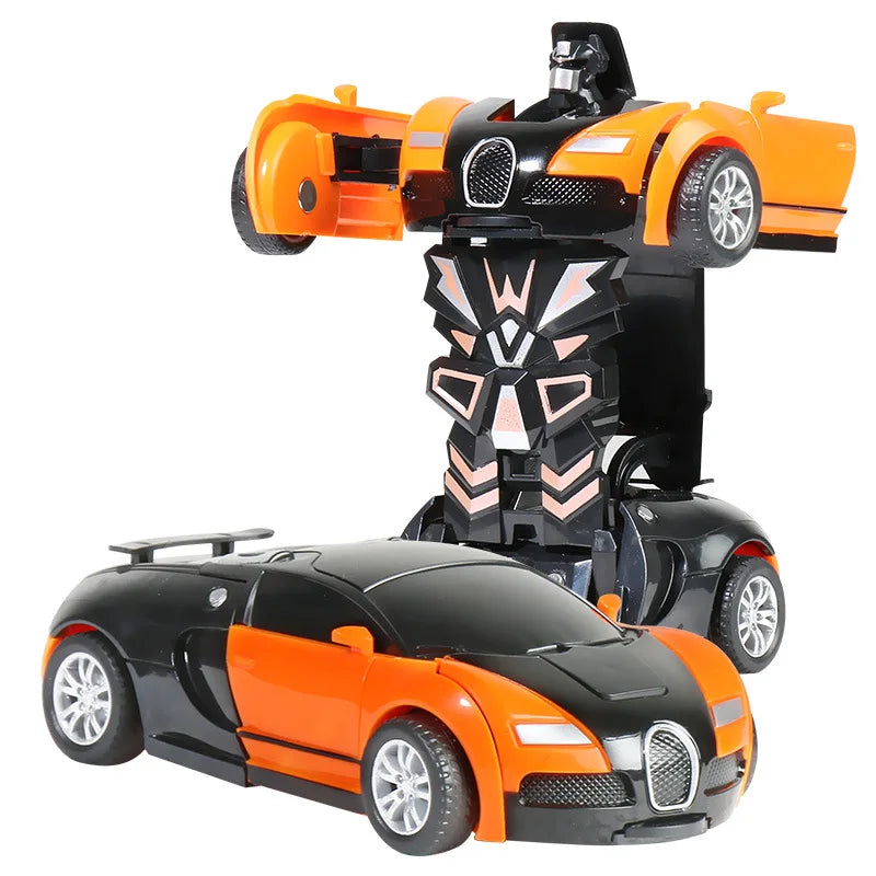 Brinquedo interativo de animação na transformação de robô em carro x robô - Transforme a brincadeira em aventura!