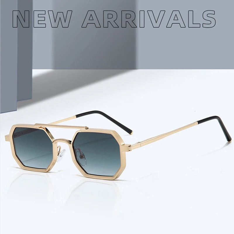Óculos de sol quadrados masculino e feminino steampunk vintage - Estilo retrô-futurista para um visual inesquecível!