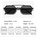 Óculos de sol quadrados masculino e feminino steampunk vintage - Estilo retrô-futurista para um visual inesquecível!