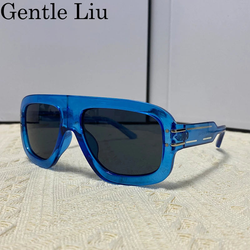 Óculos  de sol de luxo feminino  e masculino de grandes dimensões - UV 400 - Estilo e proteção para seus olhos, em qualquer momento!
