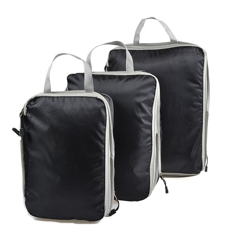 Conjunto de bolsas organizadoras para viagem - Roupas arrumadas, viagens mais leves.