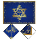 Toalha de mesa judaica chanukah retangular com estrela de David para dias festivos - Celebre o Chanukah com beleza e tradição!