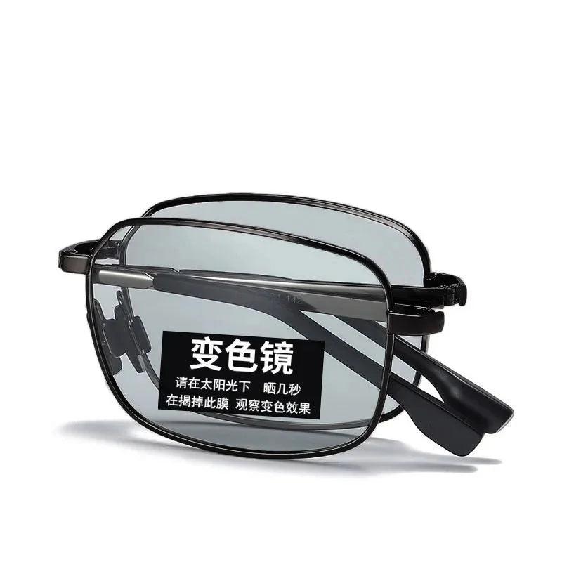 Óculos de sol polarizados masculinos, fotocrômicos dobráveis -Rresistentesa UV 400 - Visão nítida e estilo em qualquer situação!